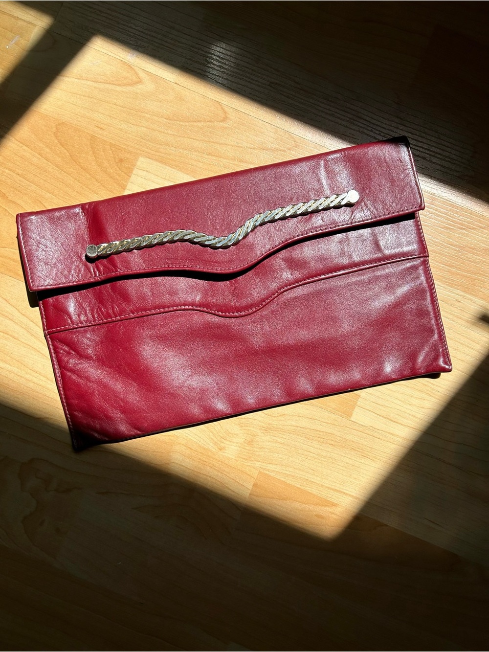 VTG 1980s Bag Teek-Orr Red Leather Clutch